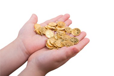 Beyaz zeminde Türk altını, altın sikkeler