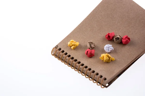 Morzsolt papír notebook — Stock Fotó