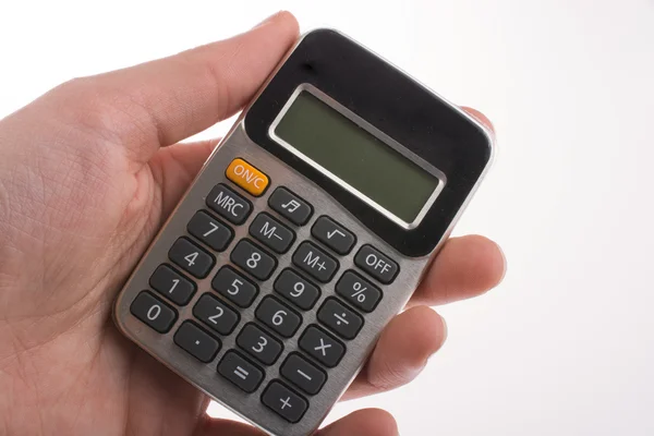 Calculadora na mão — Fotografia de Stock