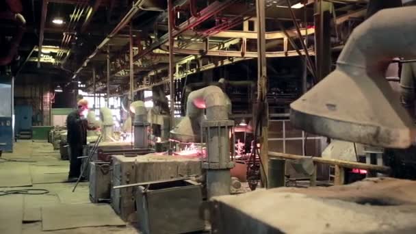 Interno della fabbrica industriale . — Video Stock
