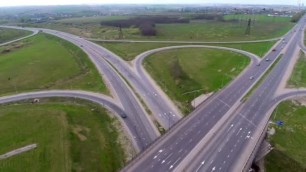 Cars on a Highway, Freeway, Motorway. — Stock Video