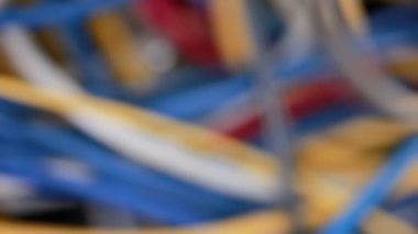 Kablolar ve teller büyük veri merkezi. Kaymak ateş.