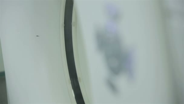 Detalj av datortomografi Ct magnetkamera maskin. — Stockvideo