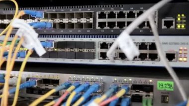 Süper bilgisayar içindeki kablolar. Çiftlik render.