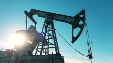 Petrol pompası karşılıklı hareketinin yan görünümü