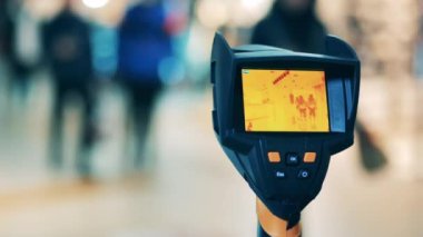 Kızılötesi kamera tarama sıcaklığına sahip kamusal alan