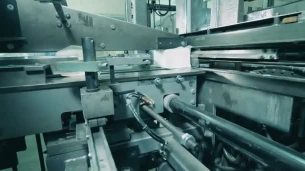 Automatyczne pakowanie maszynowe tkanek papieru — Wideo stockowe