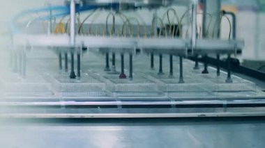 Plastik paket mekanik olarak gruplar halinde taşınıyor