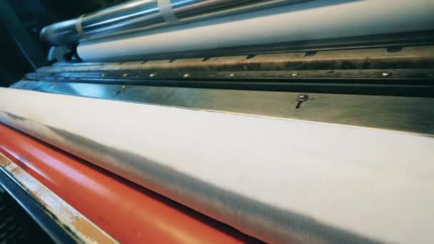 Paper roll production process at a modern paper factory — Stock Video