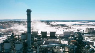 Metalurji fabrikasının açık hava manzarası