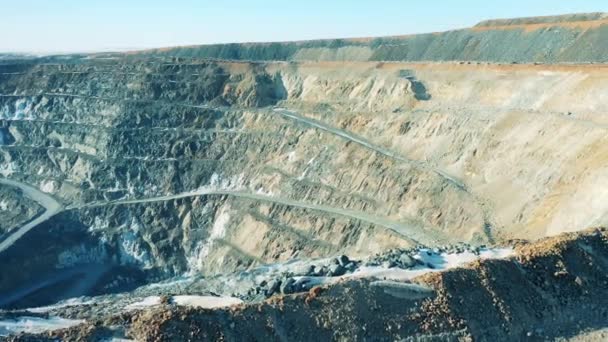 Minas abertas com declives de cobre — Vídeo de Stock