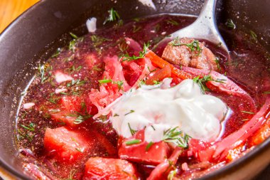 Pancar çorbası. Ukraynalı pancar çorbası