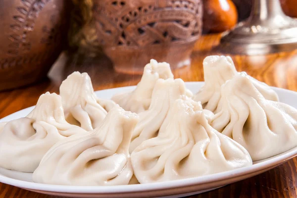 Khinkali con carne — Foto de Stock