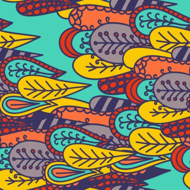 Abstract pattern with colorful feather, beautiful vector illustration clipart svg vector 