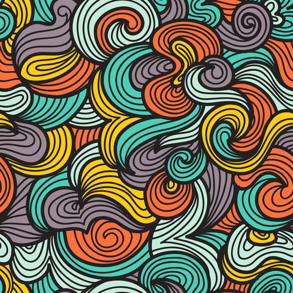 Doodle barevné vlny — Stockový vektor