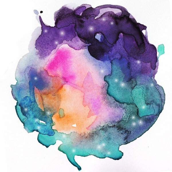 watercolor night sky