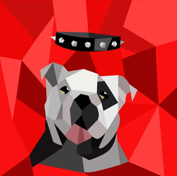 Inggris polygon bulldog - Stok Vektor