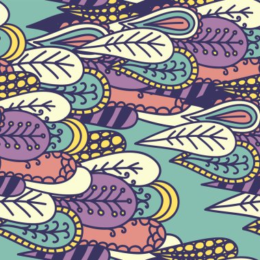 Soyut doodle tüyler