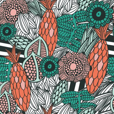 Çeşitli meyve ile soyut kroki