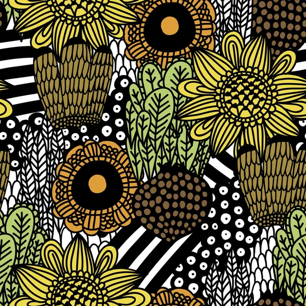 抽象的な花と葉 — ストックベクタ