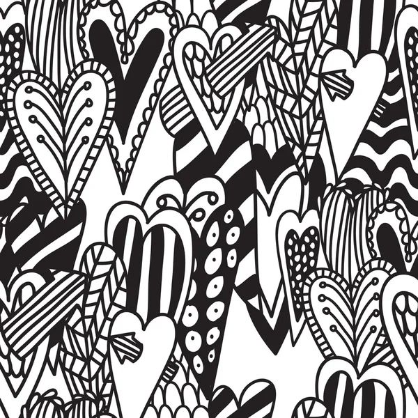 Ποικιλία doodle καρδιές — Διανυσματικό Αρχείο