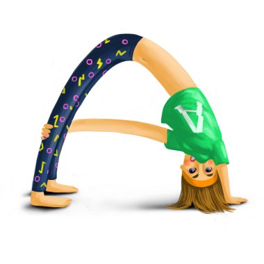 yoga poz genç kız