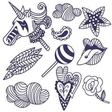 Fantezi doodle seamless modeli