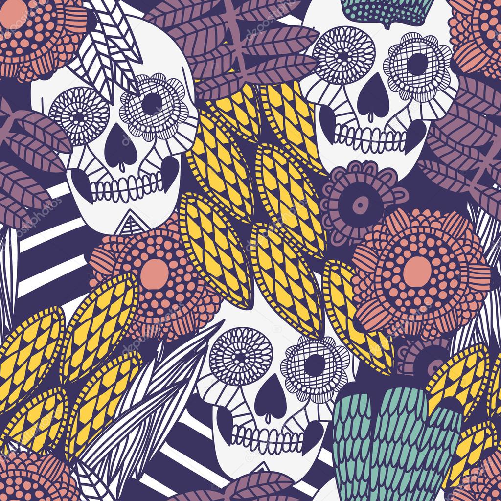 Colorful mexican seamless pattern
