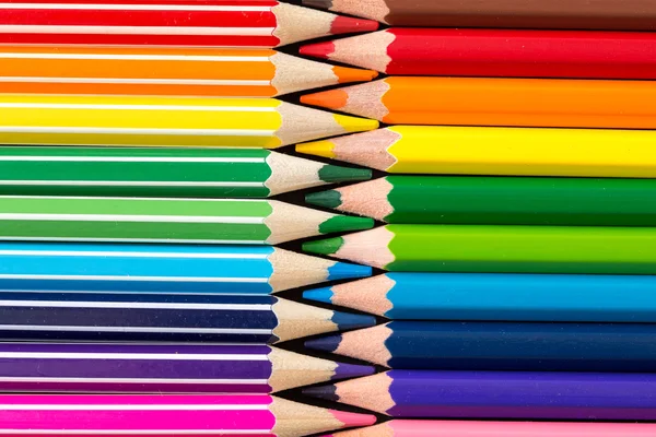 Kredki. Kolorowe kredki. Ołówki kolorowe tło — Zdjęcie stockowe