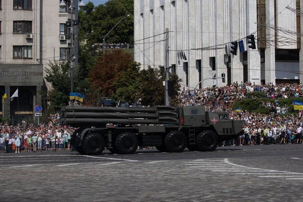 Agosto 2021 Kiev Ucrania Desfile Honor Del Aniversario Proclamación Independencia —  Fotos de Stock