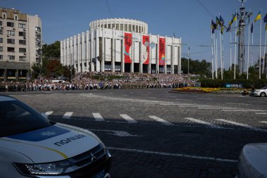 24 Ağustos 2021. Kiev, Ukrayna. Ukrayna 'nın bağımsızlık ilanının 30. yıldönümü şerefine geçit töreni