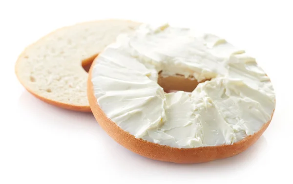 Bagel com creme de queijo — Fotografia de Stock
