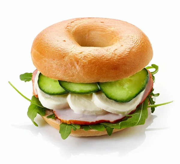 Färska bagel smörgås — Stockfoto