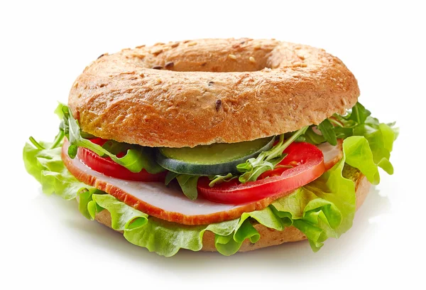 Fresh bagel sandwich — Stock Photo, Image