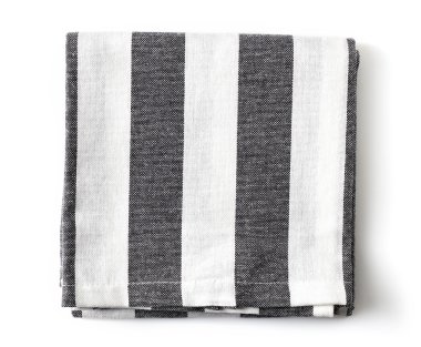 Pamuk peçete üzerinde beyaz izole