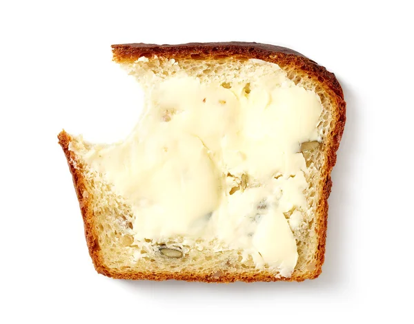 スライスしたパンにバター — ストック写真