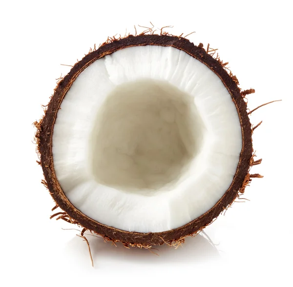 Coco de cerca aislado en blanco —  Fotos de Stock