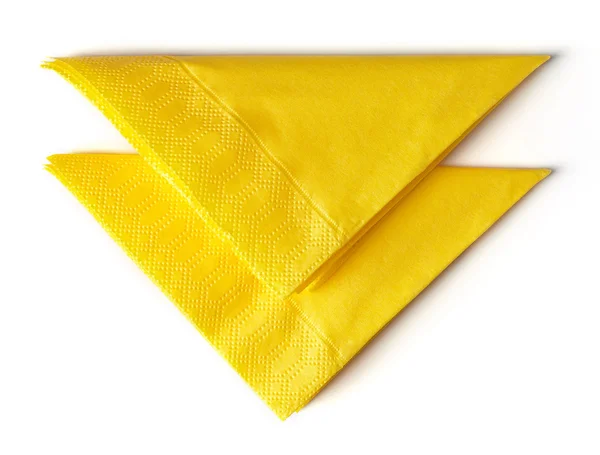 黄色の紙ナプキン — ストック写真