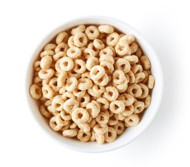 Bütün kâse tahıl Cheerios tahıl, yukarıdan