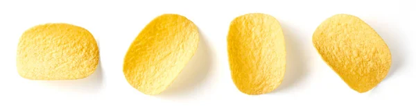 Фишки Основе Соли Картофеля Изолированы Белом Фоне Вид Сверху — стоковое фото