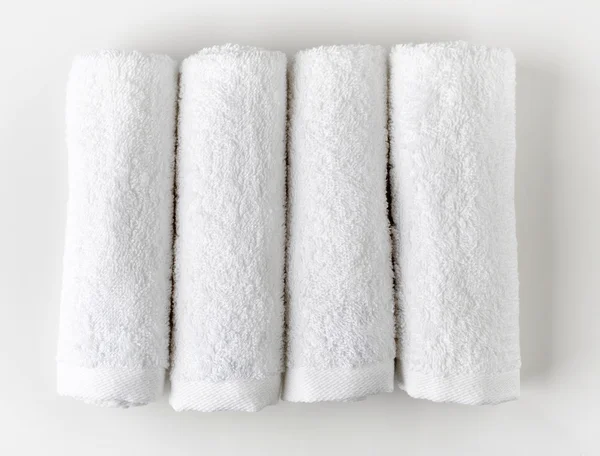 Witte spa handdoeken — Stockfoto