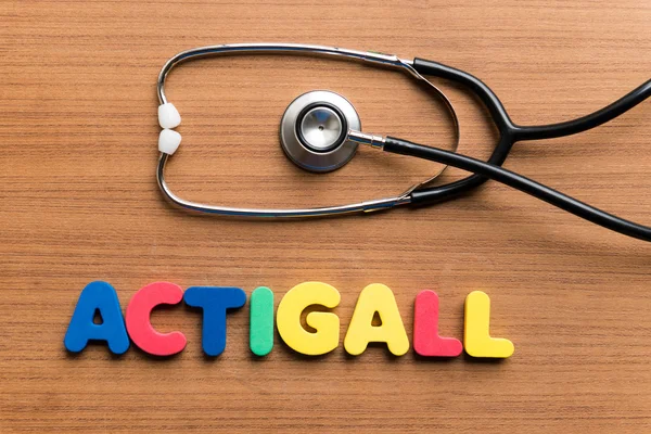 Actigall 유용한 의료 의료 단어 — 스톡 사진