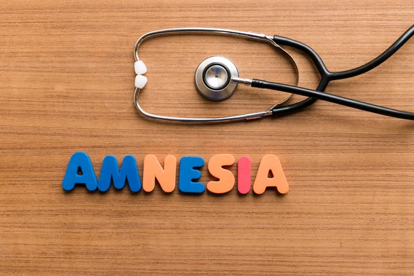Amnesia parola medica utile parola medica — Foto Stock