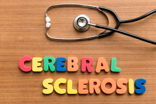 Sclerosi cerebrale parola medica utile parola medica — Foto Stock