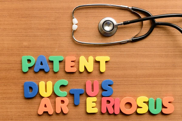 Patent ductus arteriosus (PDA) parola medica utile parola medica — Foto Stock