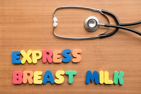 Latte materno espresso (EBM) parola medica utile parola medica — Foto Stock