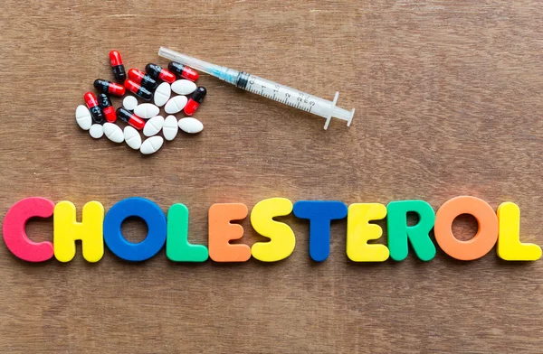 Colesterolo utile parola medica parola medica — Foto Stock