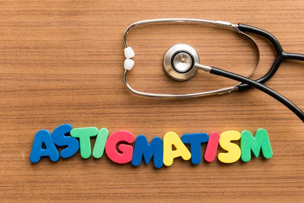Astigmatismo palavra médica útil palavra médica — Fotografia de Stock