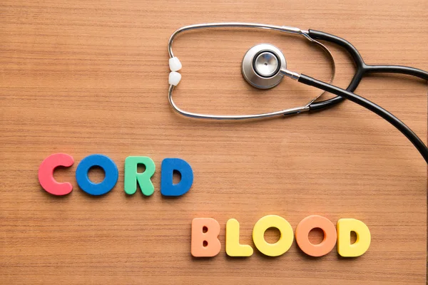 Sangre de cordón palabra médica útil palabra médica Imágenes de stock libres de derechos