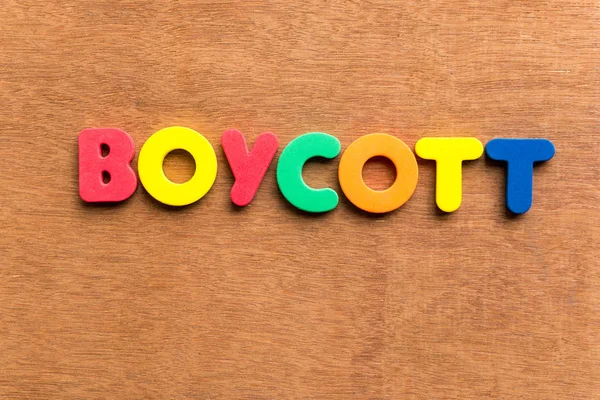 Boycott mot d'affaires utile — Photo